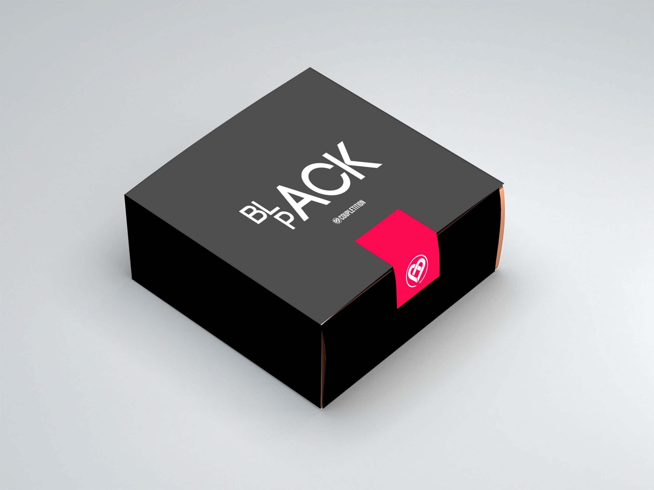 Gold Box with black sticker and white Cover 1